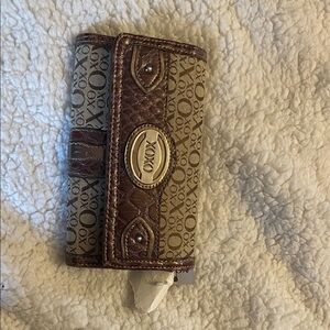 Brown XO Cell Phone Wallet Case